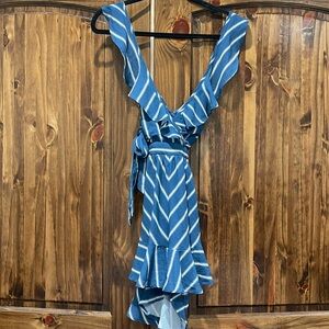 L’ATISTE blue/white stripe romper
